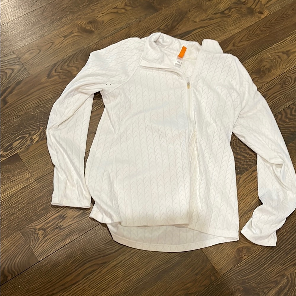 White Quarter-Zip Pullover